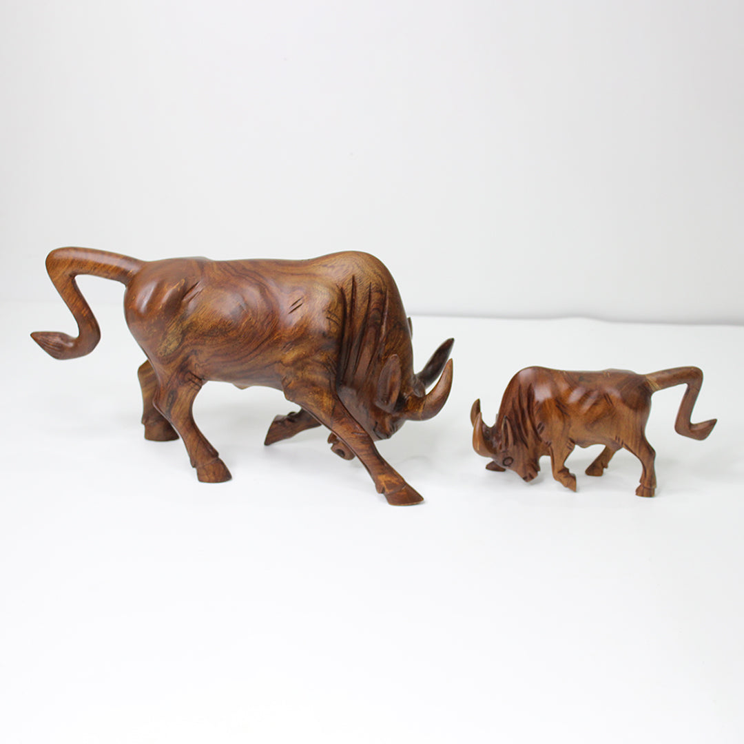 Handcrafted Wooden Bull