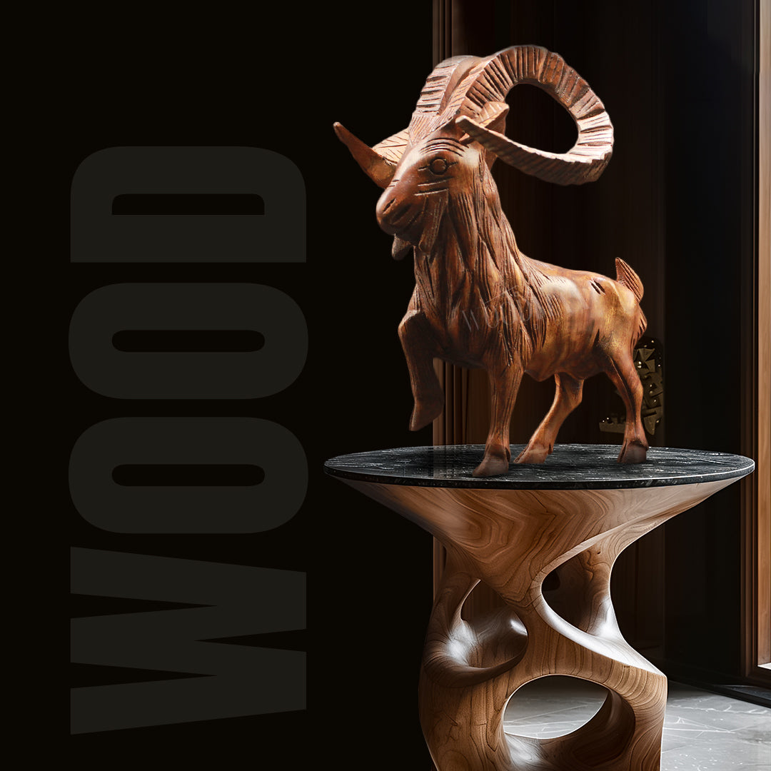 Handcrafted Wooden Markhor