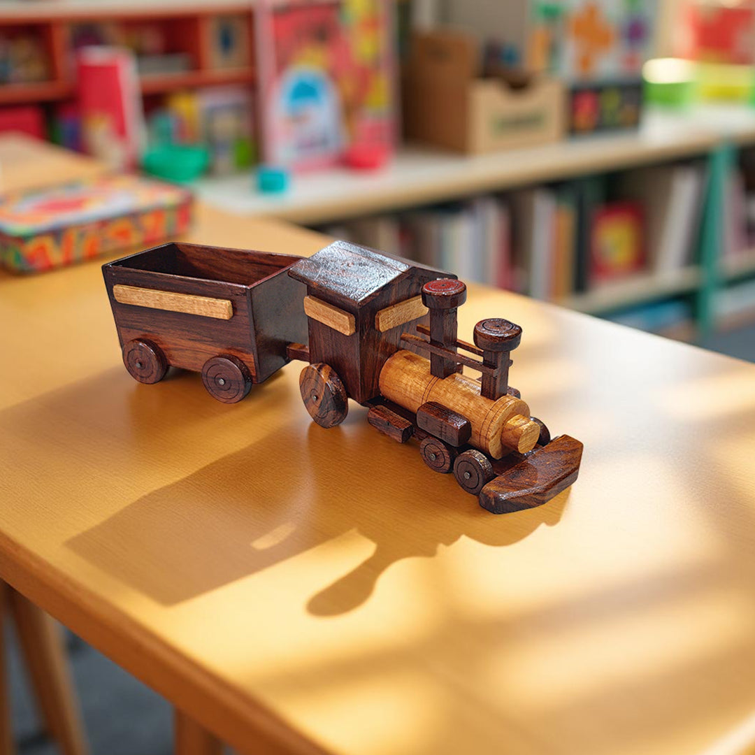 Wooden Toy Train | Handmade Natural Wood Toy  Eco-Friendly Gift for Children