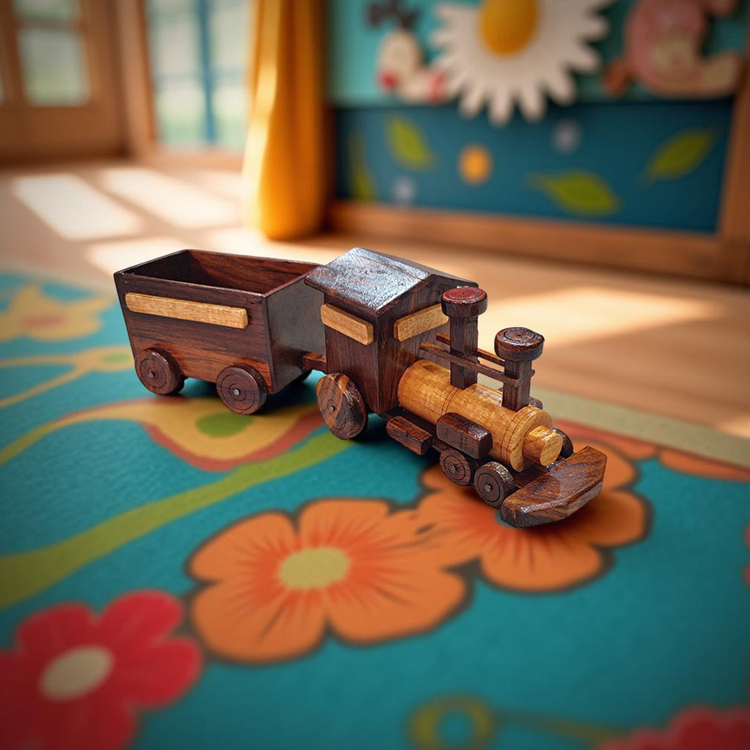 Wooden Toy Train | Handmade Natural Wood Toy  Eco-Friendly Gift for Children