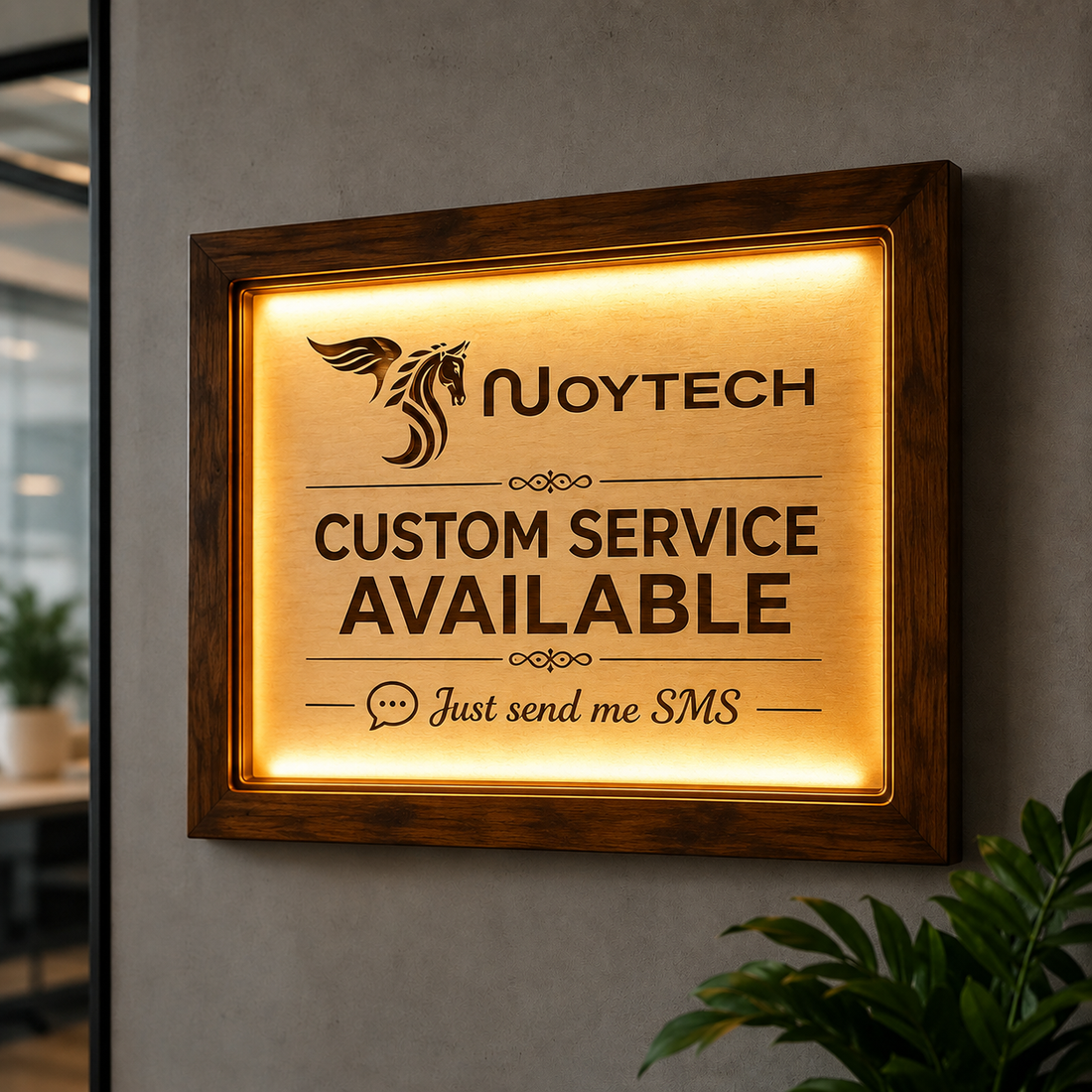 Custom LED Wooden Portrait | Personalized Photo Sign