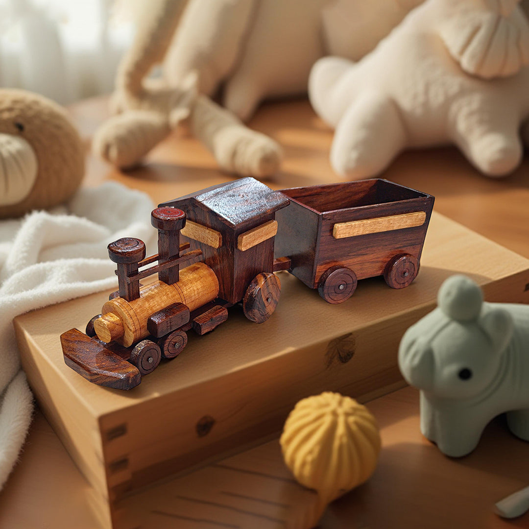 Wooden Toy Train | Handmade Natural Wood Toy  Eco-Friendly Gift for Children