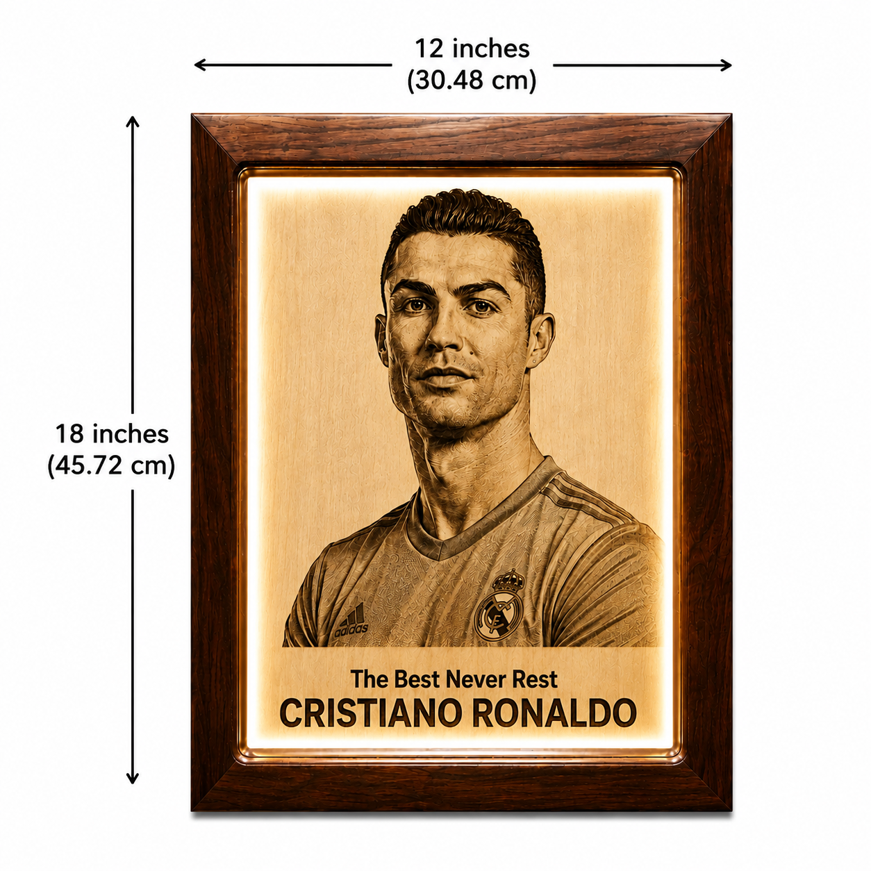 Custom LED Wooden Portrait | Personalized Photo Sign