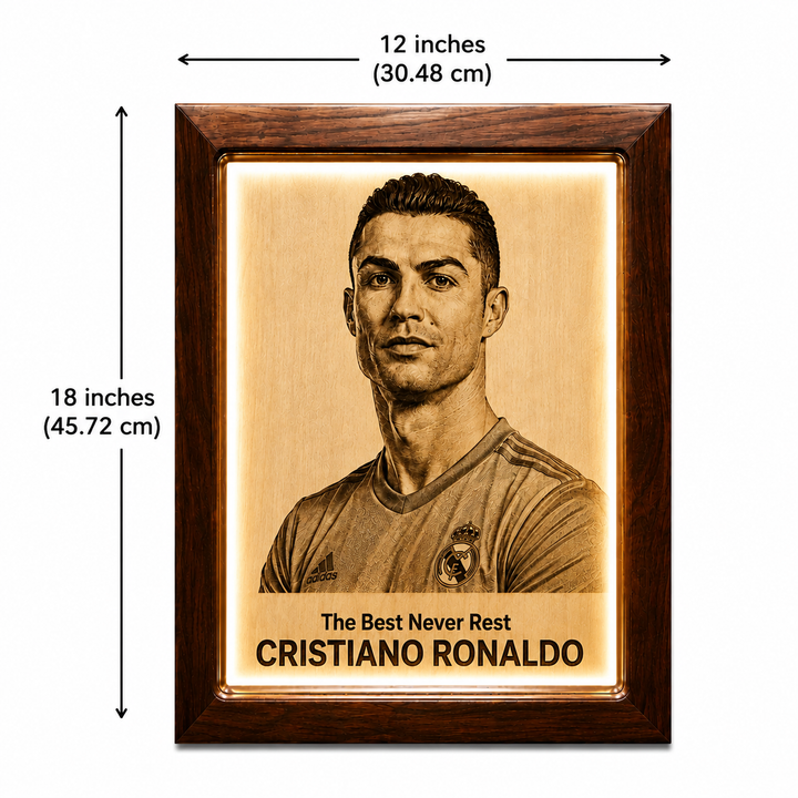Custom LED Wooden Portrait | Personalized Photo Sign