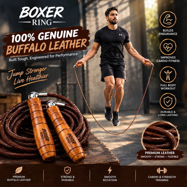 Genuine Buffalo Leather Jump Rope