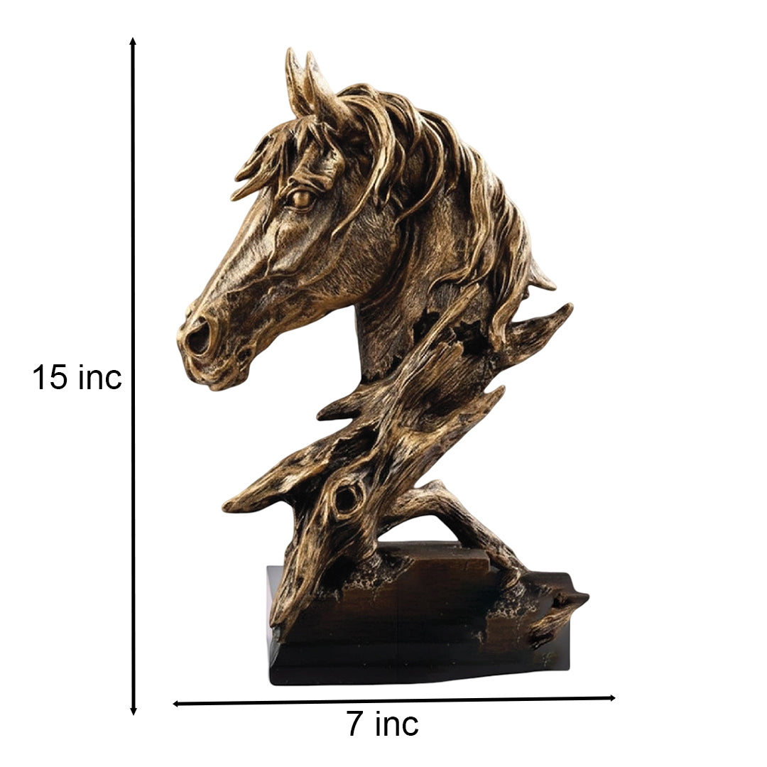 Luxury Resin Horse Sculpture Statue | Western Style Home & Office Decor