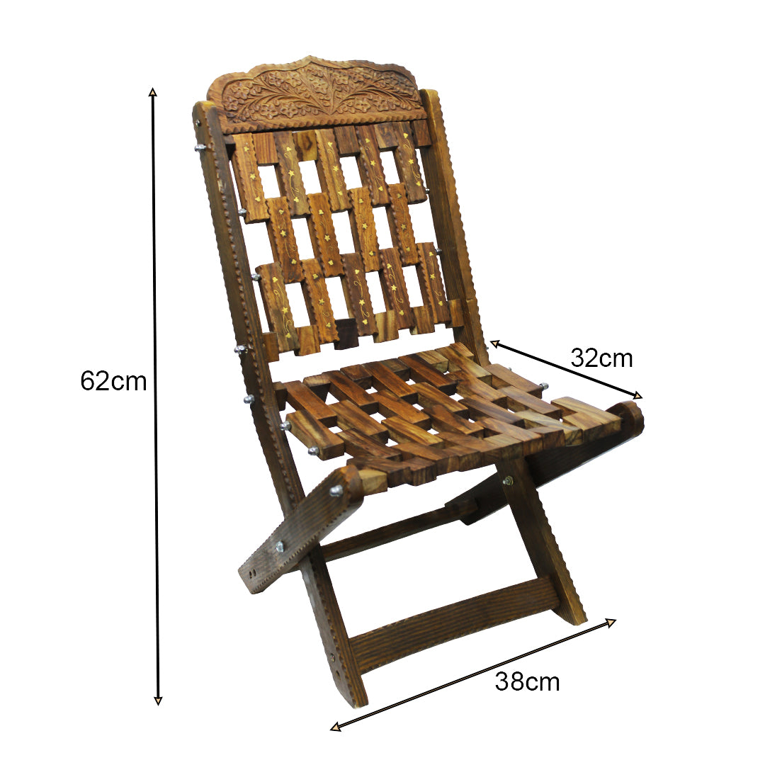Handmade Kids Wooden Folding Chair –  Travel-Friendly Chair for Kids