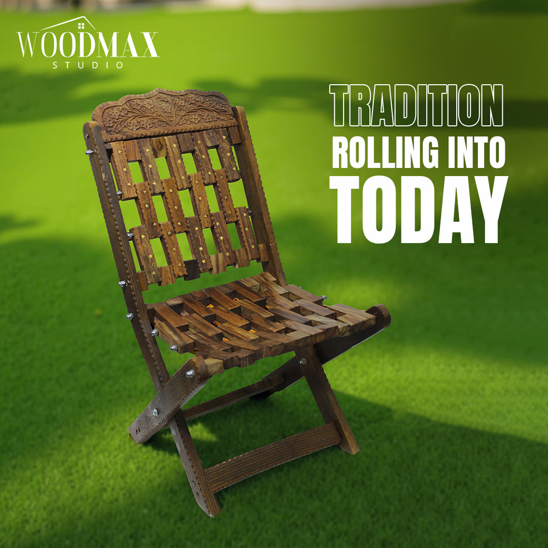 Handmade Kids Wooden Folding Chair –  Travel-Friendly Chair for Kids