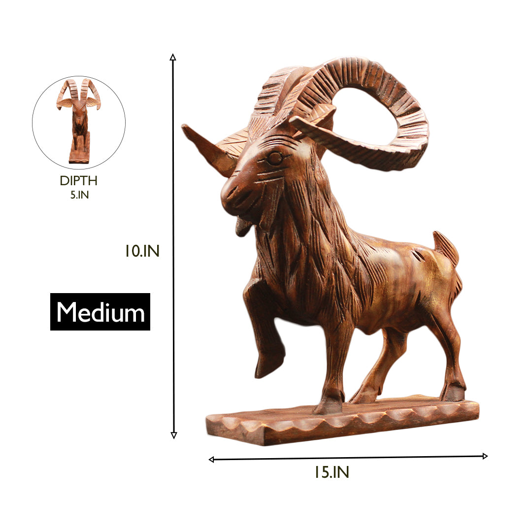 Handcrafted Wooden Markhor