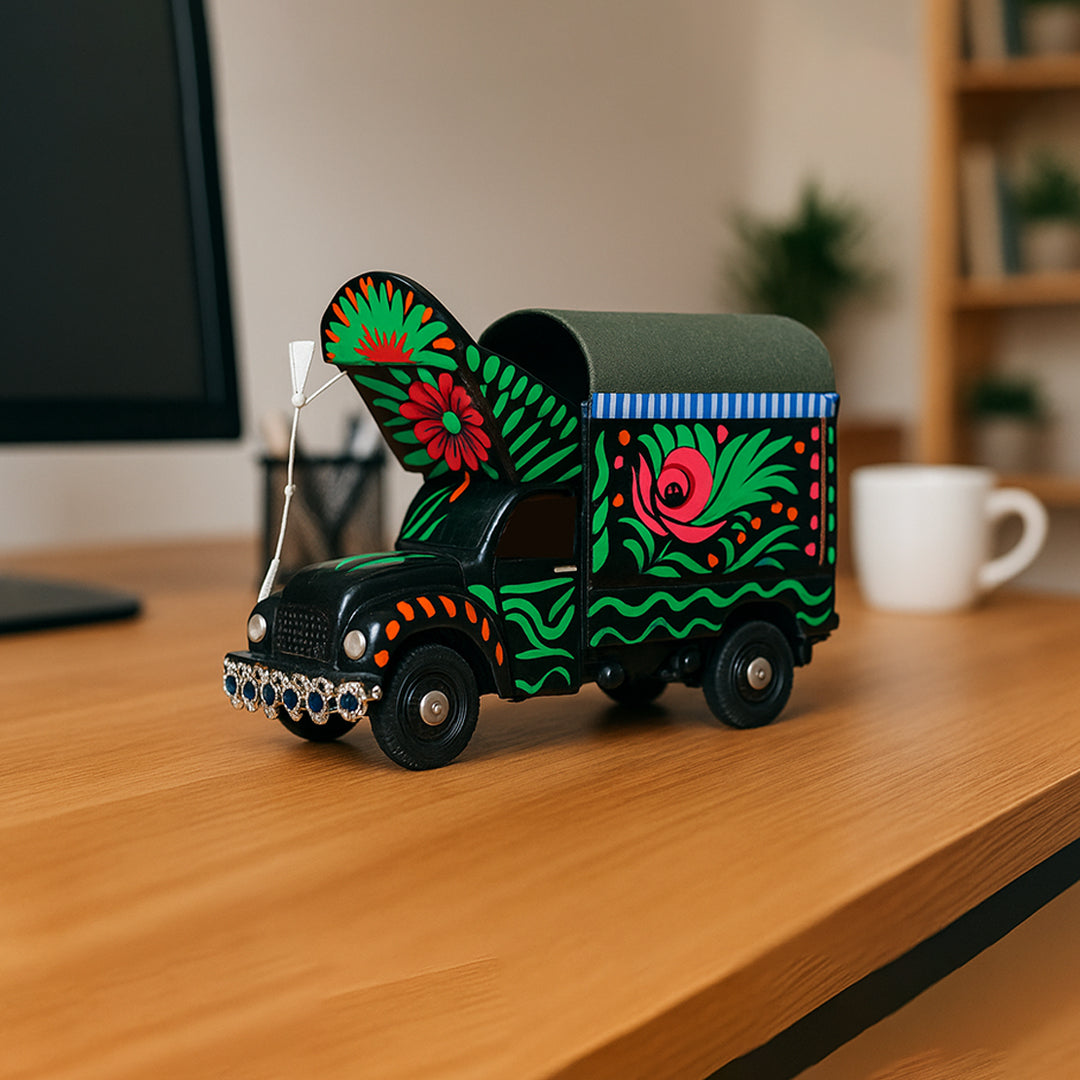 Handmade Hand painted Wooden Toy Truck
