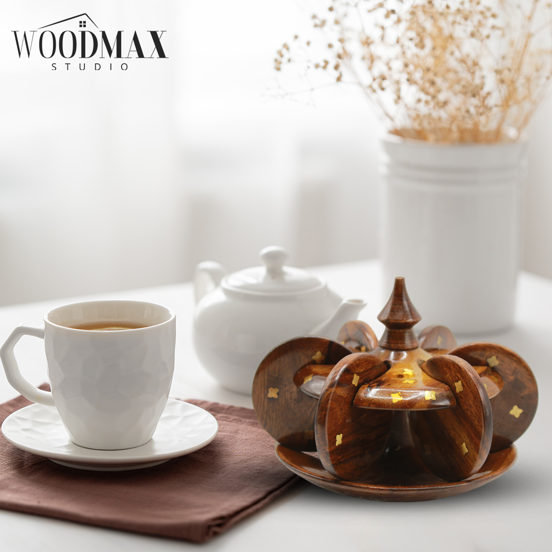 Elegant Wooden Cup Lids