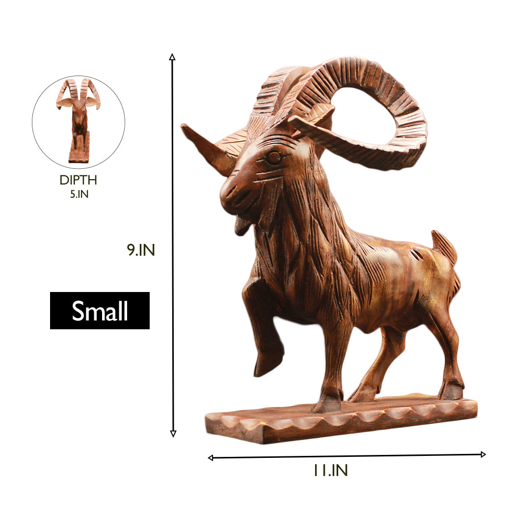 Handcrafted Wooden Markhor