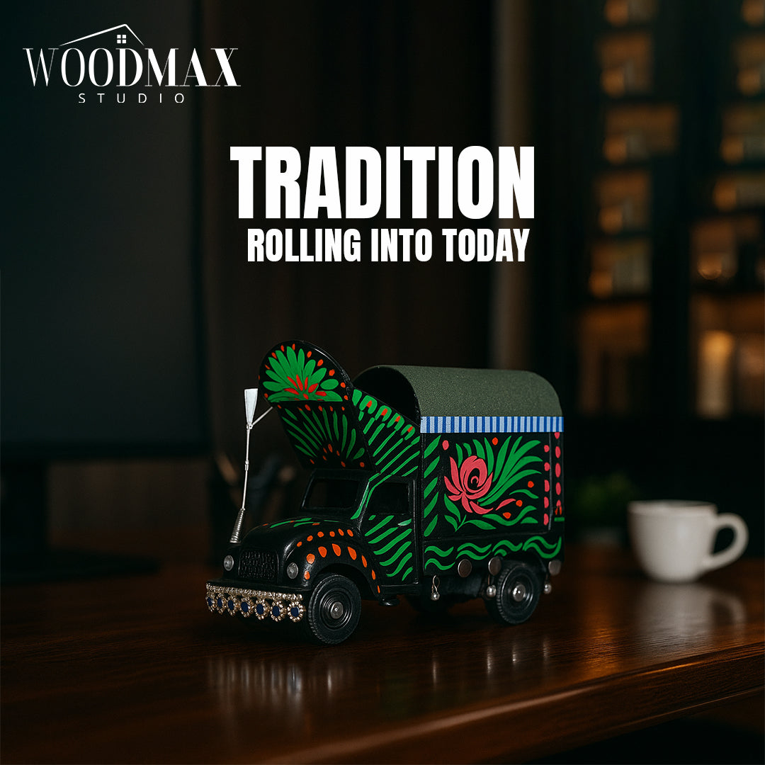 Handmade Hand painted Wooden Toy Truck